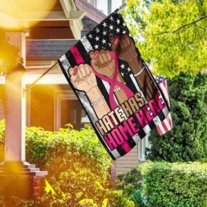 Breast Cancer Awareness - Hate Has No Home Here Flag