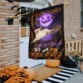 Labrador Witch Switch Halloween Flag