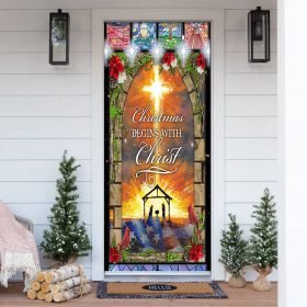 Christmas Begins With Christ Door Cover