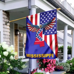 US State Mississippi American Eagle Flag