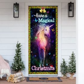 Have A Magical Christmas. Unicorn Christmas Door Cover