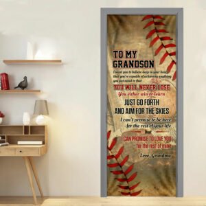 My Baseball Grandson, Love Grandma Door Cover