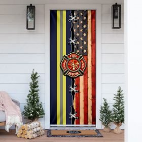 Firefighter American Door Cover