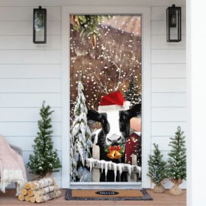 Christmas Cow Door Cover