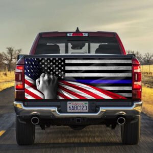 The Thin Blue Line Truck Tailgate Decal Sticker Wrap