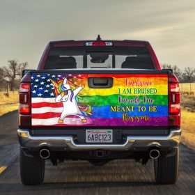 I Am Brave I Am Bruised Who I'm Meant To Be LGBT Truck Tailgate Decal Sticker Wrap