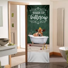 Wash Up Buttercup Cow Door Cover
