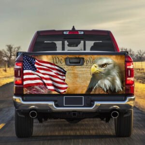 Patriotic Eagle God Bless America Truck Tailgate Decal Sticker Wrap MLH1221TD