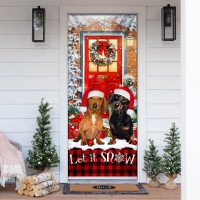 Dachshunds Christmas Door Cover