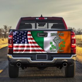 Irish By Blood American By Birth Patriot By Choice Truck Tailgate Decal Sticker Wrap