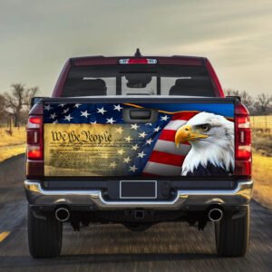Patriotic Eagle God Bless America Truck Tailgate Decal Sticker Wrap MLH1202TD