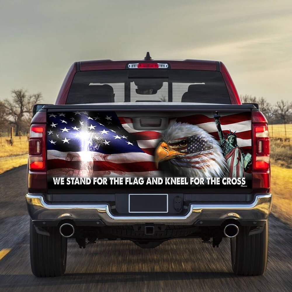 Jesus Christ United We Stand Truck Tailgate Decal Sticker Wrap - Flagwix