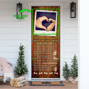 Personalized Image Dog House Rules Door Cover