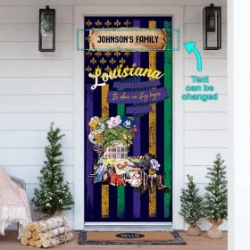 Personalized Louisiana Home Door Cover