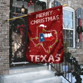 Merry Christmas US State Texas Flag