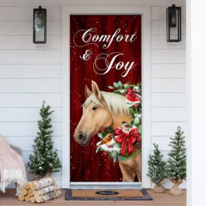 Horse Comfort And Joy Christmas Door Cover