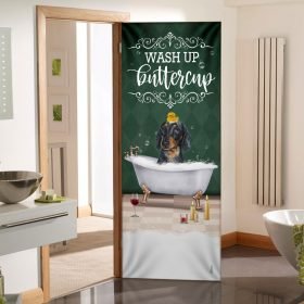 Wash Up Buttercup Dachshund Door Cover