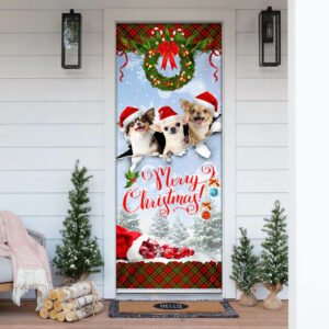 Chihuahua Merry Christmas Door Cover