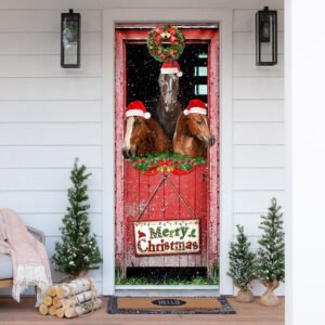 Three Horses In The Barn Door Cover
