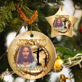 Jesus Is My Savior. Christian Ceramic Ornament