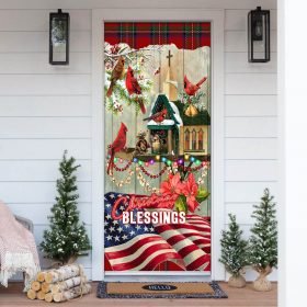 Christmas Blessings Home Door Cover