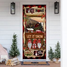 Gnome Christmas Door Cover