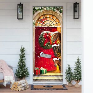 Christmas Begins With Horses Door Cover