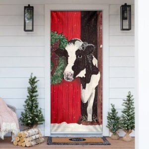 Cow Farmhouse Door Cover