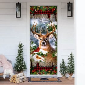 Deer Christmas Door Cover