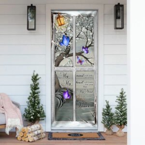 My Soul Knows You Are At Peace Butterfly Memory Sign Door Cover