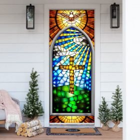 Holy Cross With Dove Door Cover