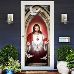 Jesus Christ Dove Holy Spirit Door Cover
