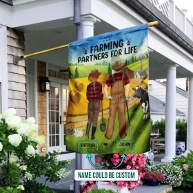 Personalized Farming Partners For Life Flag