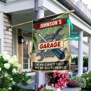 Personalized Garage Custom Name Flag
