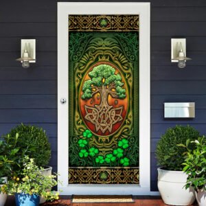 The Irish Celtic Tree Of Life Door Cover
