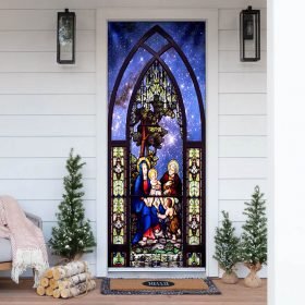 Baby Jesus Born Flagwix™ Jesus Christ Door Cover