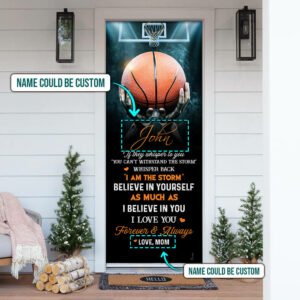 Personalized To My Boy, Believe In Yourself, Basketball Door Cover
