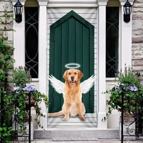 Angel Golden Retriever Door Cover