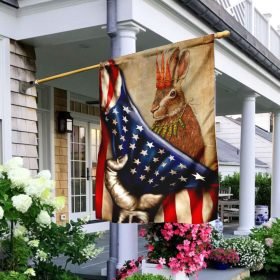 Bunny American Flag