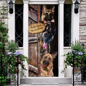 German Shepherd. We Are Family Door Cover