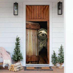 Sloth Vitage Wood Door Cover