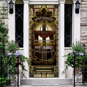 Jesus Cross – Way Maker Miracle Worker Door Cover