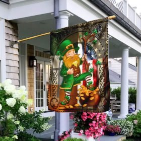 Happy Saint Patrick's Day Irish American Flag
