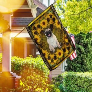 Pug Sunflower Flag