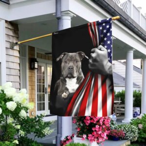 American Staffordshire Terrier American US Flag