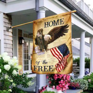 Home Of The Brave. American Eagle Flag
