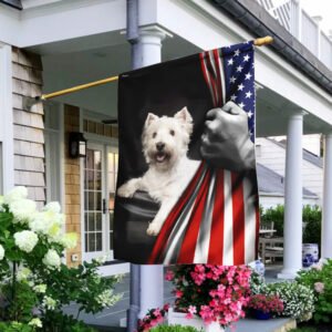 West Highland White Terrier American US Flag