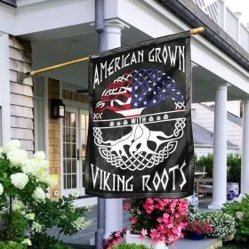 American Grown With Viking Roots Flag