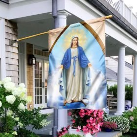 Beautiful Lady, Mary Mother Of Christ Flag