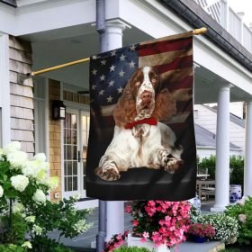 English Springer Spaniel Dog American Flag